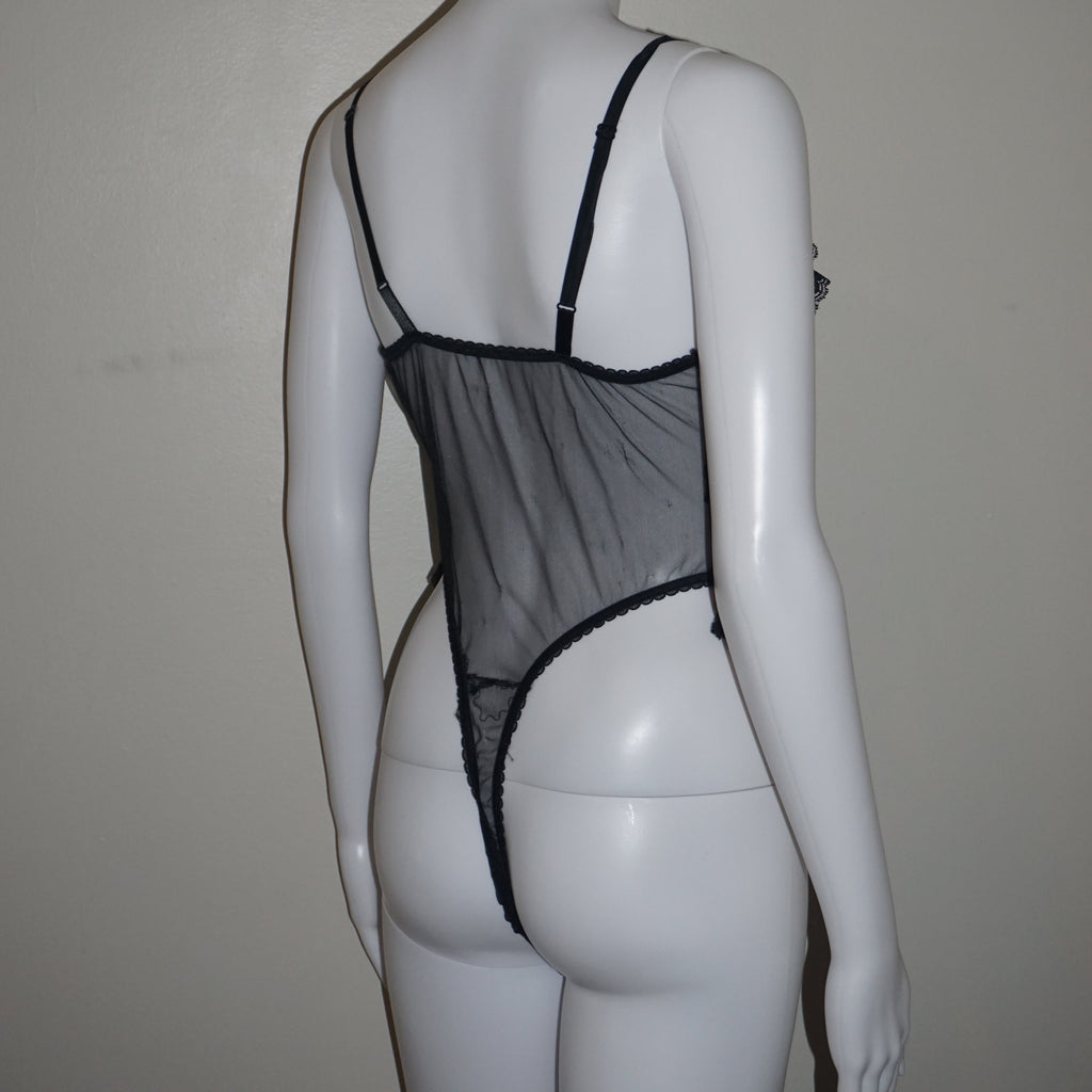 OPEN BUST LACE BODYSUIT VINTAGE S